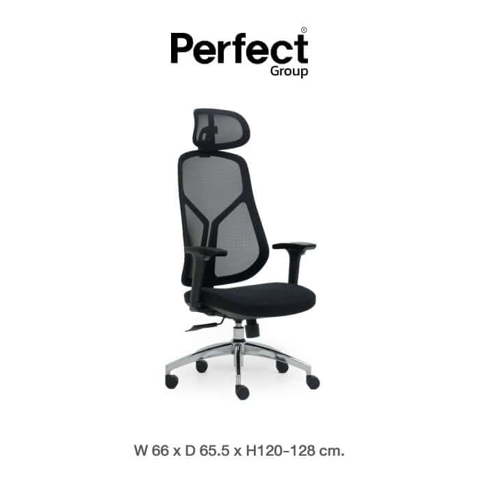 เก้าอี้ทำงานเพื่อสุขภาพ Perfect SWAN SERIES รุ่น 503AB สีดำ